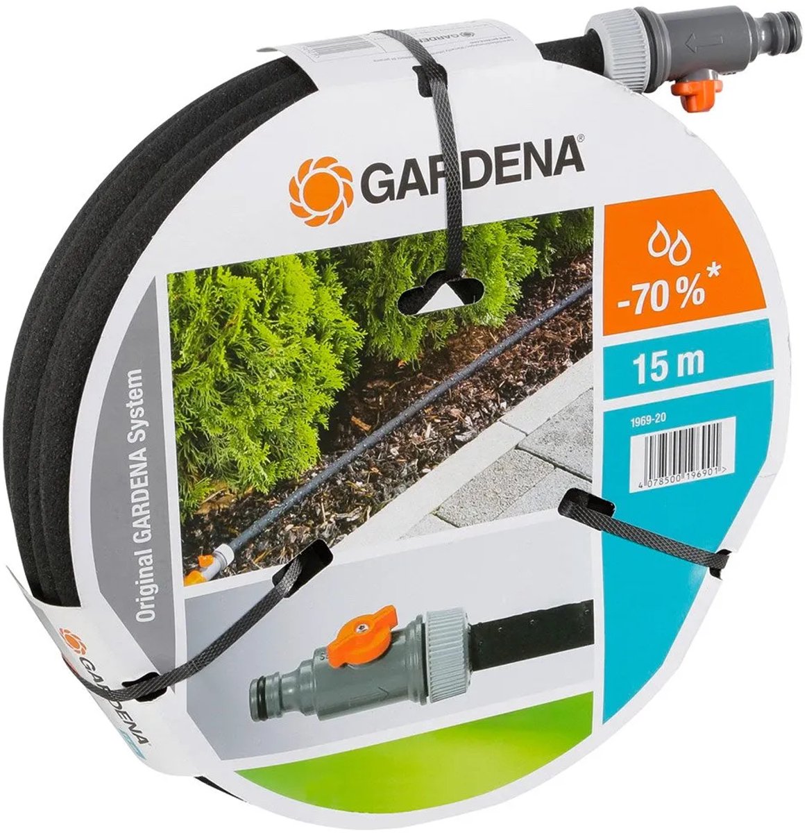 Gardena tuyau goutte-à-goutte 15 mètres - 15 m² de surface d’arrosage