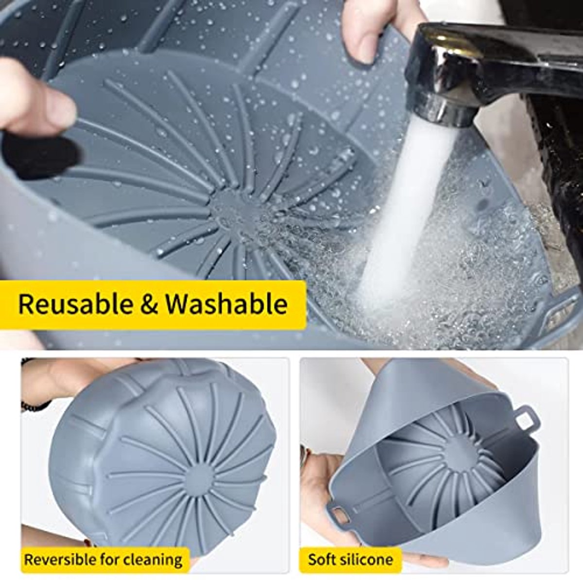Silicone Air Fryer Liner - Herbruikbare Antiaanbak Kom voor Airfryer en Oven
