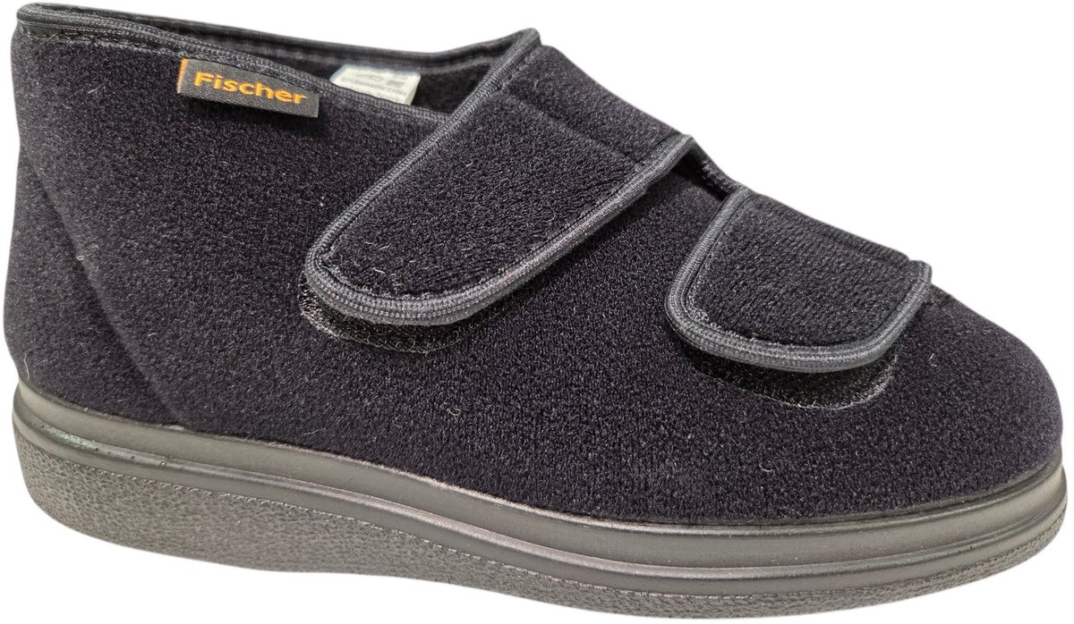 Fischer - Verbandpantoffel -13997 - Zwart - Klittenband - Maat 38