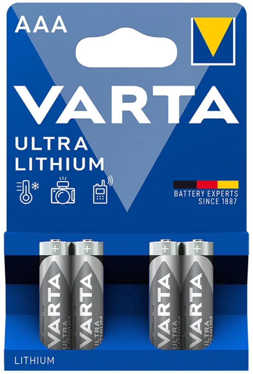Varta LITHIUM AA Bli 4 AA batterij (penlite) Lithium 2900 mAh 1.5 V 4 stuk(s)