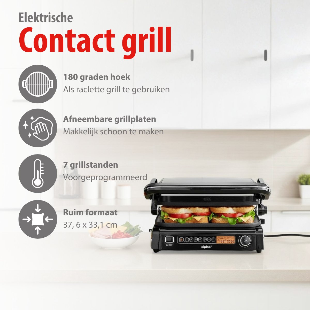 alpina Contactgrill 2100W thumbnail 3
