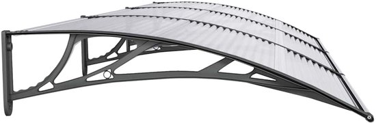 vidaXL Auvent de porte Noir 300 x 100 cm Polycarbonate