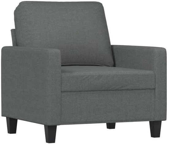 Ensemble de salon vidaXL - 4 pièces - Gris foncé - Grijs inclus
