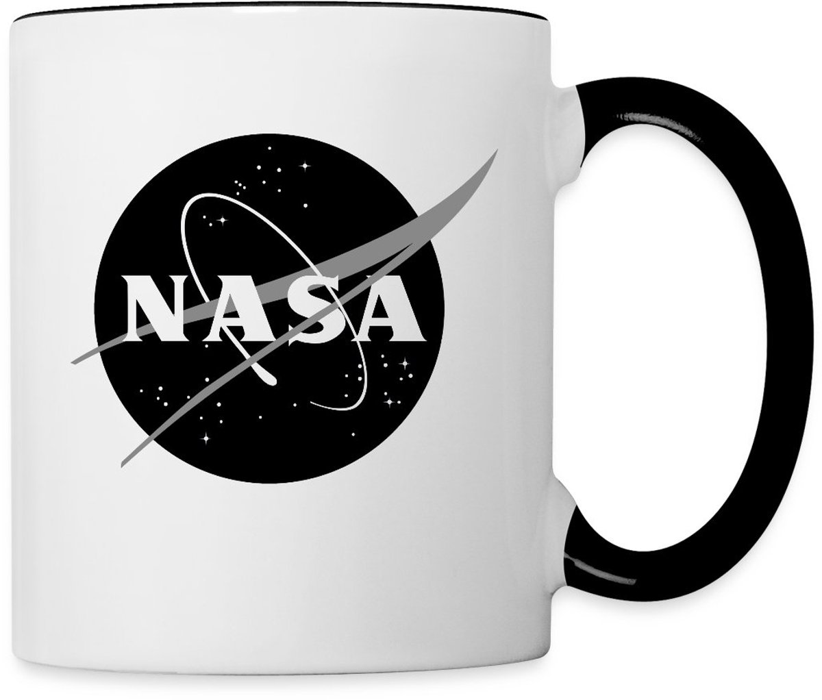NASA zwart-wit klassiek logo Mok Tweekleurig