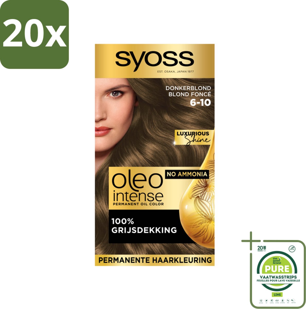 Syoss Oleo Intense - Haarverf - 6-10 - Donkerblond - 115ml x 20