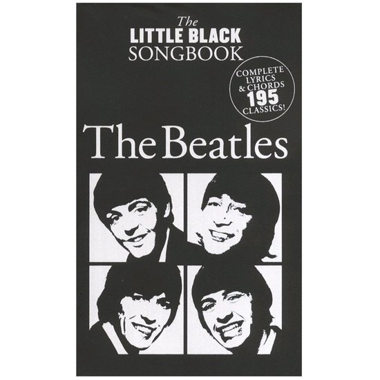 Zwart boek 'The Little Black Songbook' met The Beatles bandfoto's. Bevat 195 klassiekers.