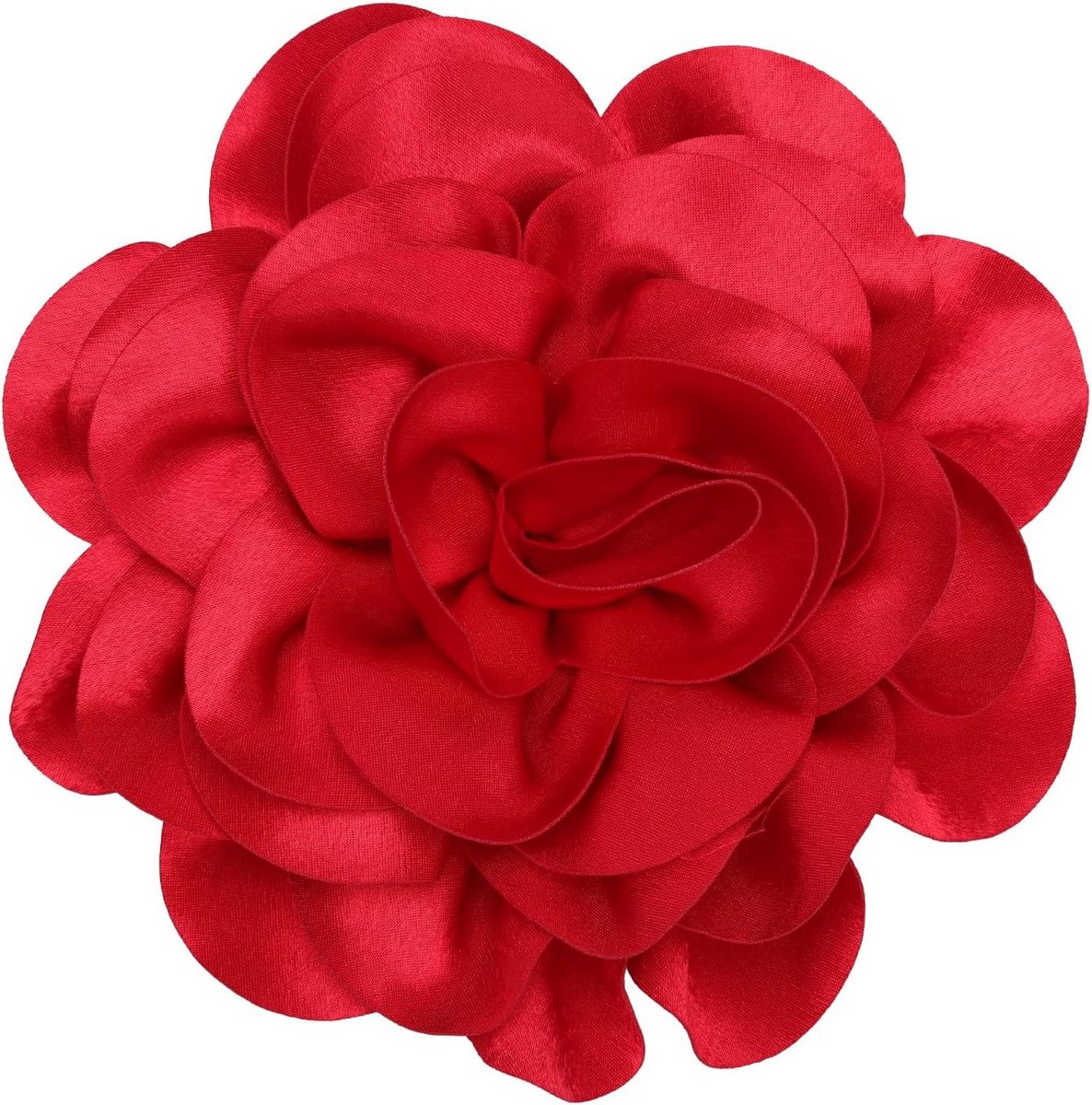 Grote Roze Stof Bloem Broche voor Dames - Camellia Pin voor Jurk en Feestelijke Kleding