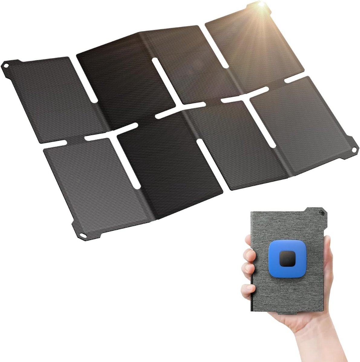 AMA® Zonnepaneel Opvouwbaar - Draagbare Zonnepaneel - Mini Zonnepaneel - Zakformaat - Waterdicht