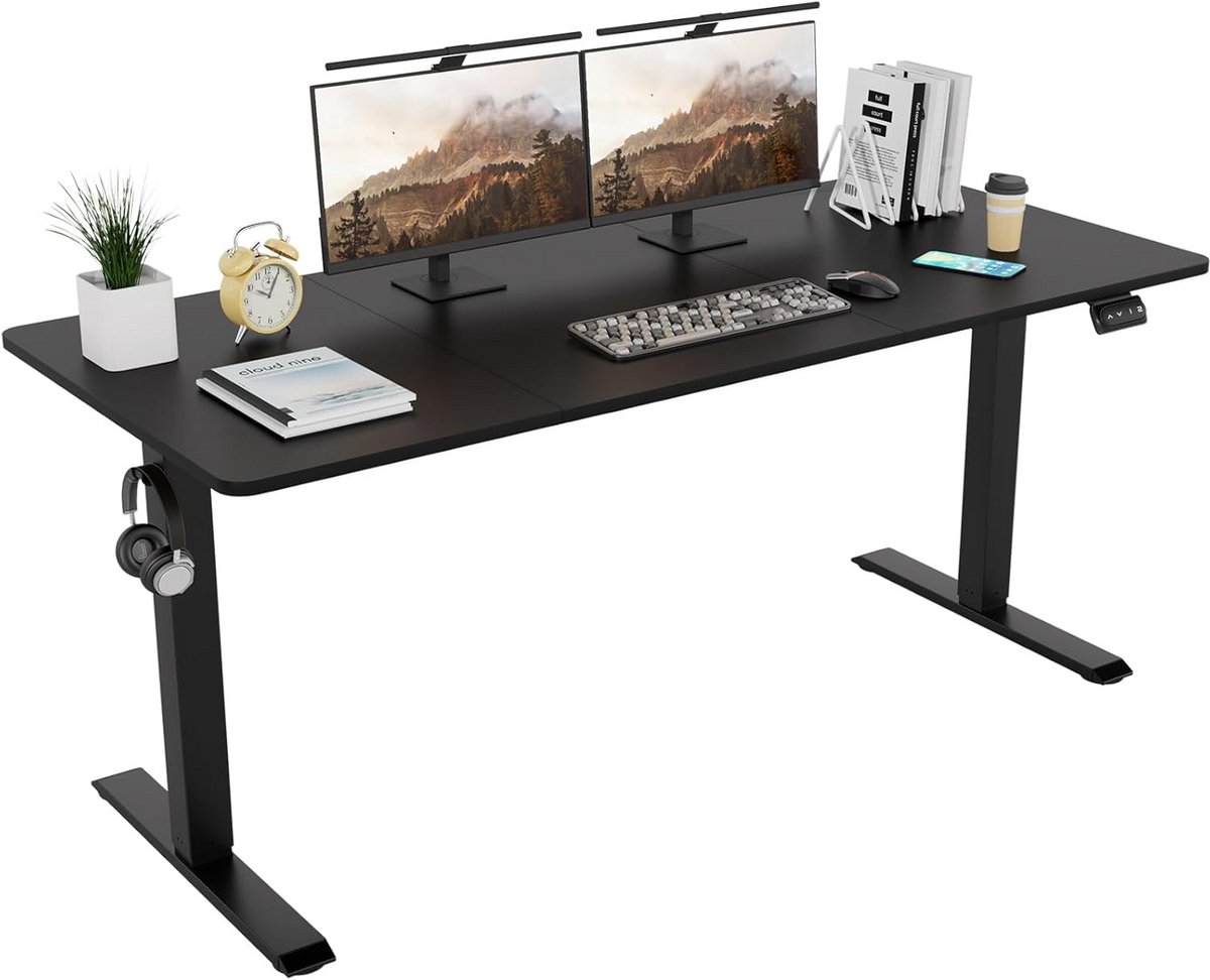 Elektrisch Hoogte Verstelbaar Bureau - Zwart Bureaublad 160x70 cm ZitSta Bureau