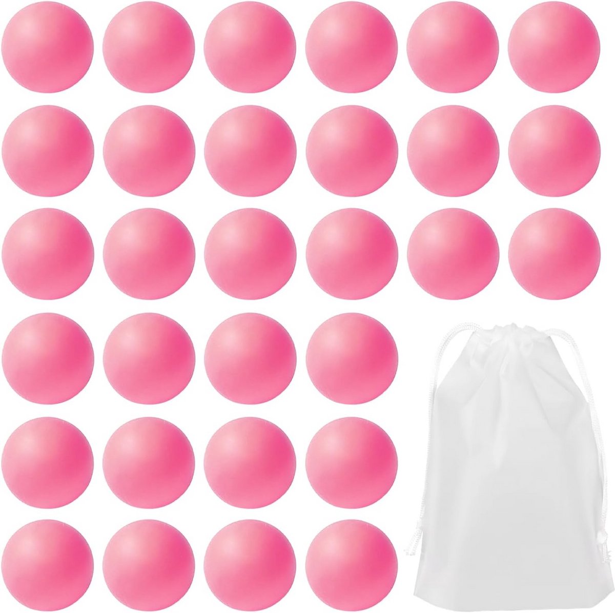 30 Roze Tafeltennisballetjes - Trainingsballen en Feestspel