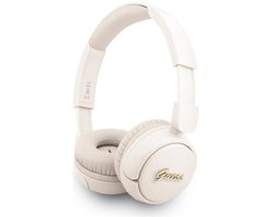 Guess On-Ear Hoofdtelefoon - Metalen Script Logo - Beige