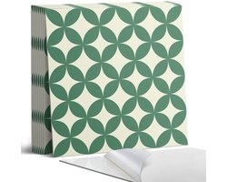 Coloray Plaktegels - Bladmotief in een gaas Portugese Tegels - 30 cm x 30 cm - Groente Plaktegels - 9 stuks - Vierkant PVC Tegels - Plaktegels Keuken - Zelfklevende Vloertegels - Vinyl Tegels - Zelfklevende Tegels