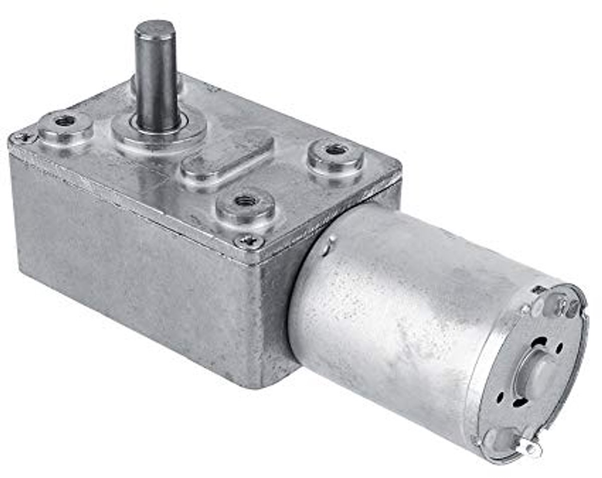 Reversible Gear Motor - DC 12V - Speed Reducer Motor - High Turbo Worm Gear Motor (6RPM) - Voor Automatisering