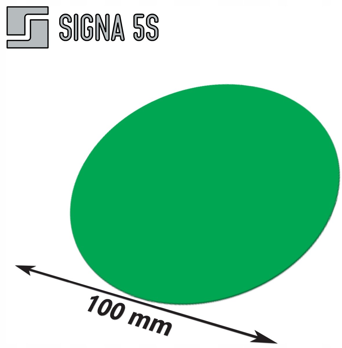 SIGNA 5S Vloermarkering Cirkel Ø100mm Groen Zelfklevend