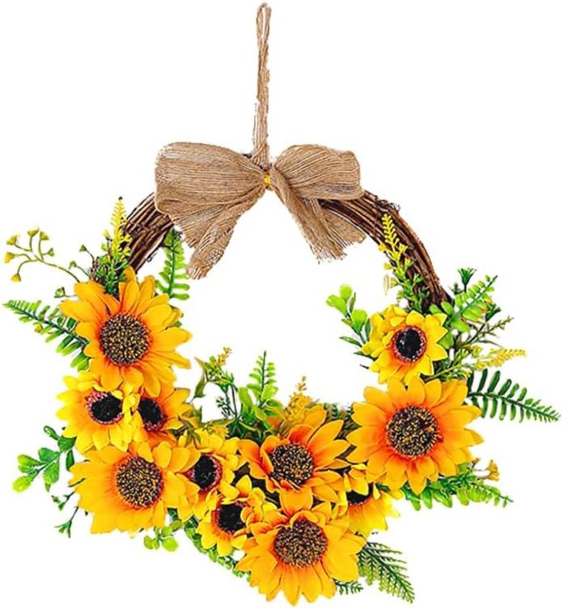 CSGoods - Kunstmatige Wildflower Slinger voor Lente Zomer Decoratie - Kunstbloemen Krans met Groene Bladeren voor Thuis, Tuin en Feestelijkheden