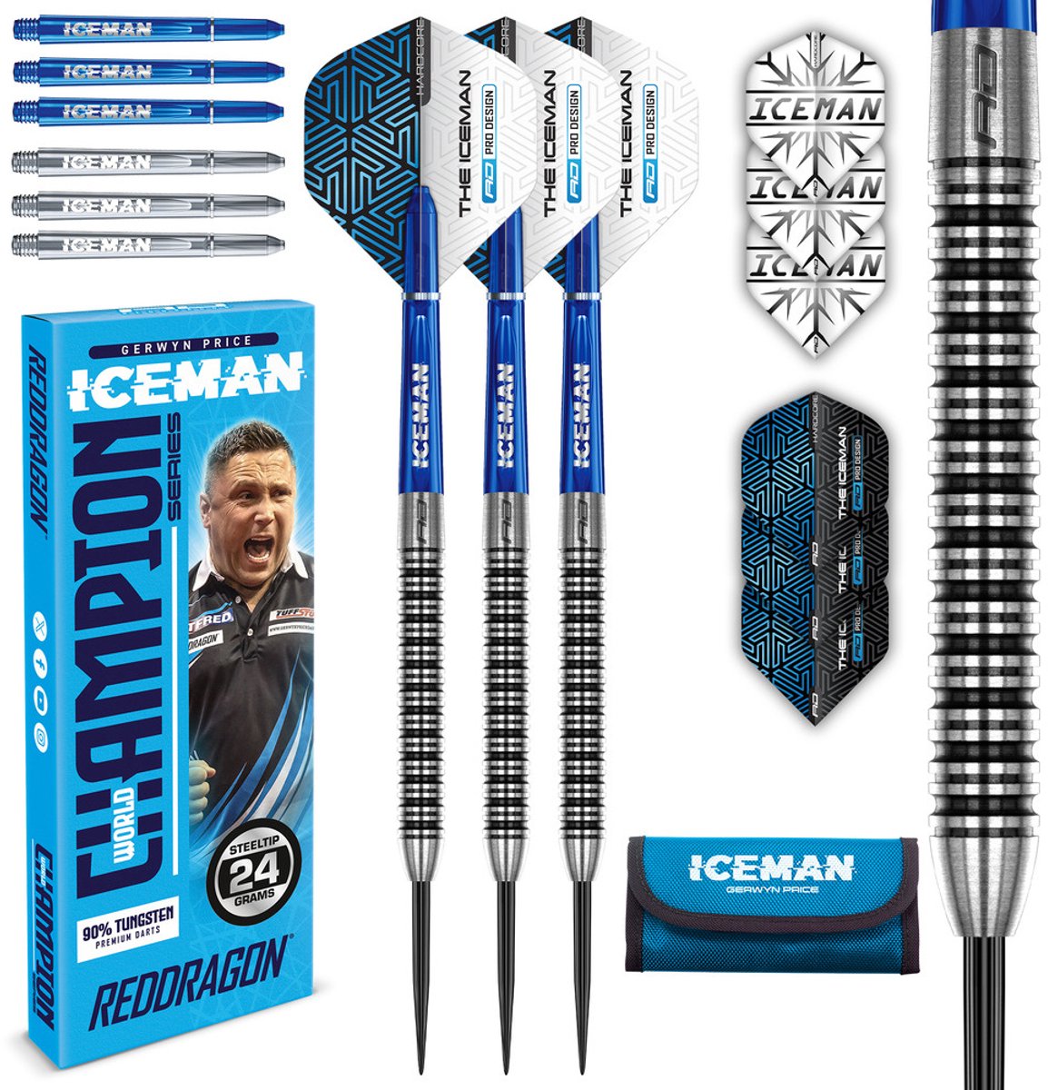 Red Dragon Gerwyn Price Iceman Champions Series 90% Dartshopper Exclusives - Dartpijlen