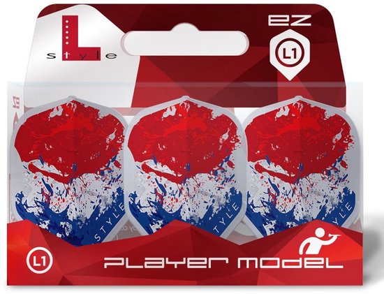 L-Style L1 EZ Jelle Klaasen V6 Clear White - Dart Flights van Merkloos — afbeelding 3