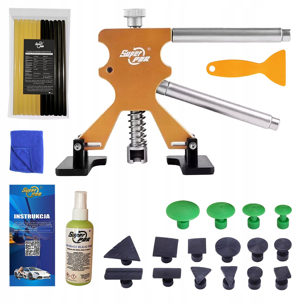 Merkloos PDR-kit voor het verwijderen van deukjes zonder lakschade