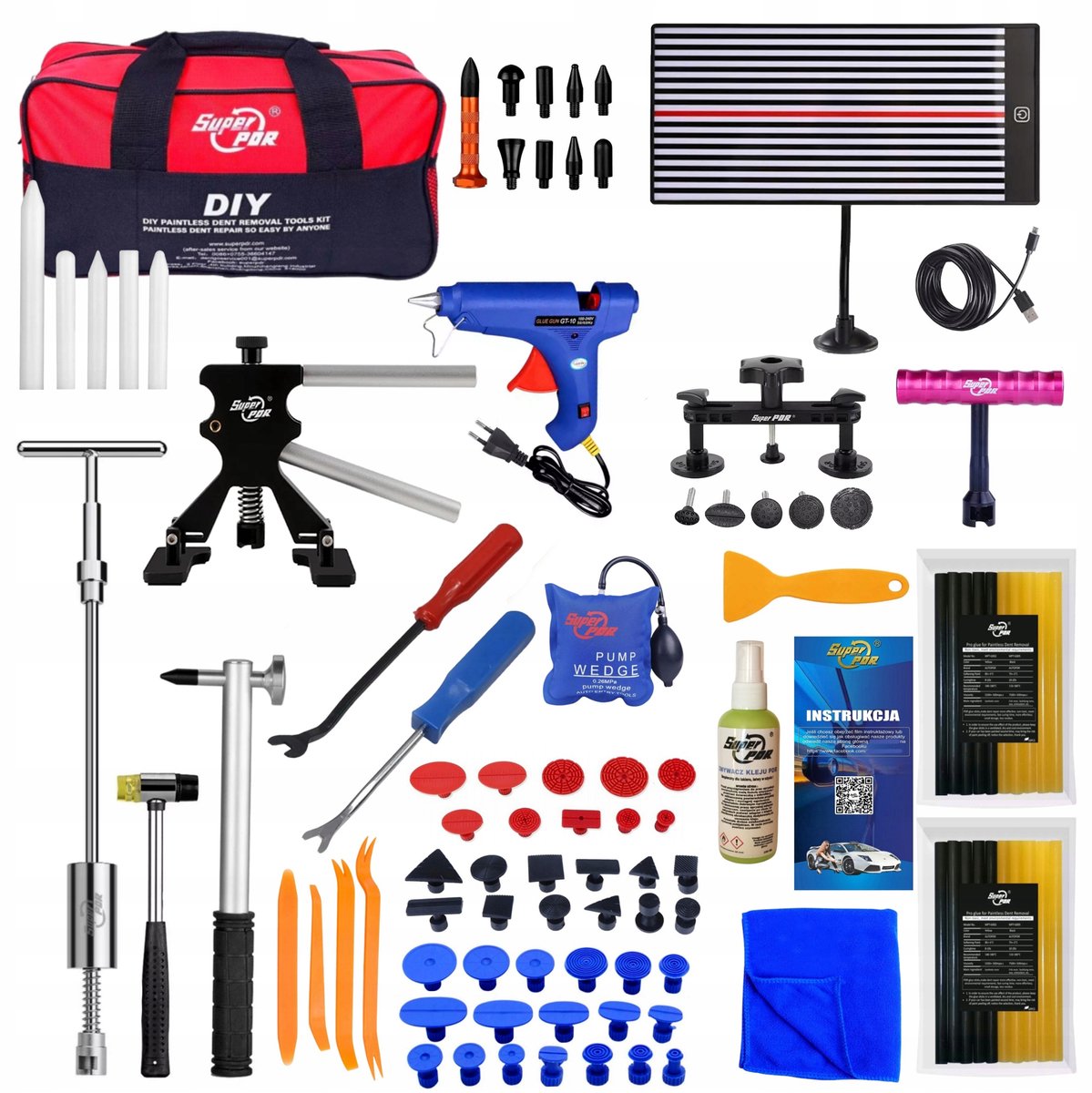 Professionele PDR Set: Deukverwijdering na Hagel - Compleet Gereedschap