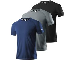 Mannelijke Sport T-Shirts - Korte Mouwen, Sneldrogend en Ademend, Ideaal voor Fitness, Hardlopen en Bodybuilding