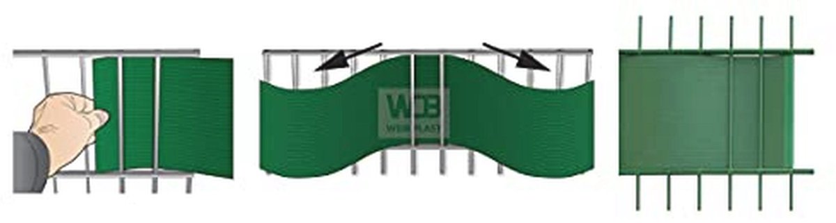 Inkijkwerende stroken voor dubbelstaafmatten - 4,75 cm x 35 m - PVC windscherm - antraciet