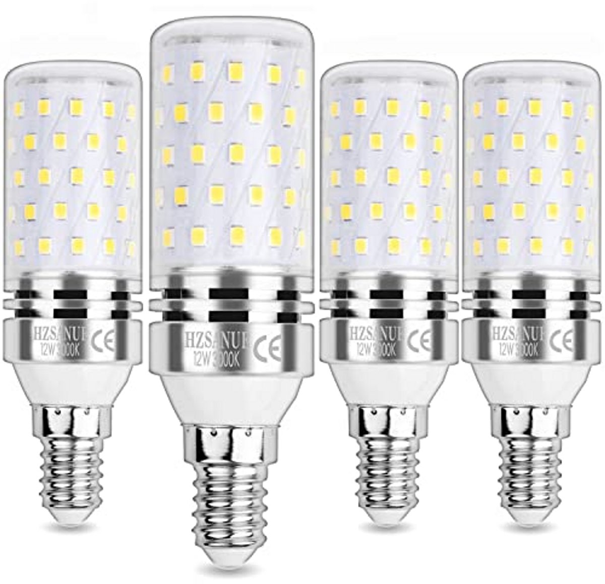 LED Cornbulbs E14 12W - Warm Wit, 1350 Lumen, 4 Stuks