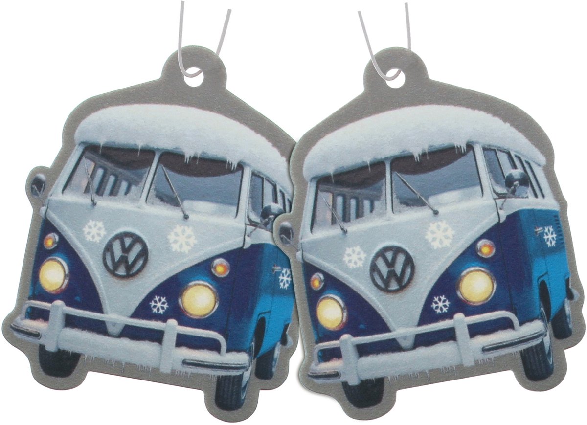BRISA VW Collection - VW T1 Bulli Bus luchtverfrisser Volkswagen gelicentieerd voor auto/motorvoertuigen & thuis (kerstgeuren, Set van 2)