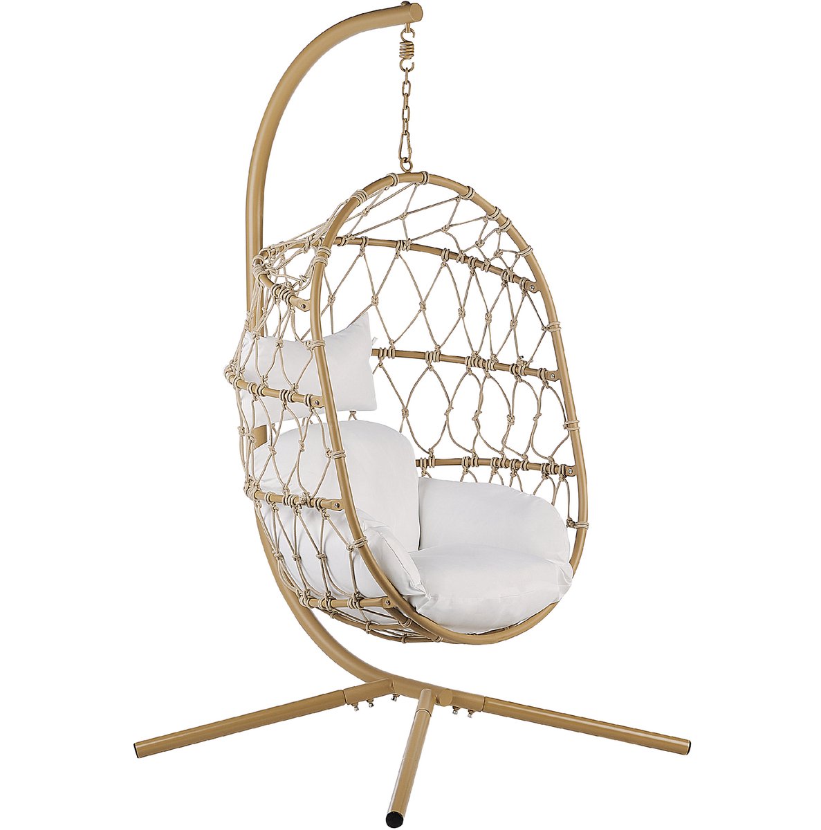 Beliani ADRIA - Hangstoel-Beige-Polyester