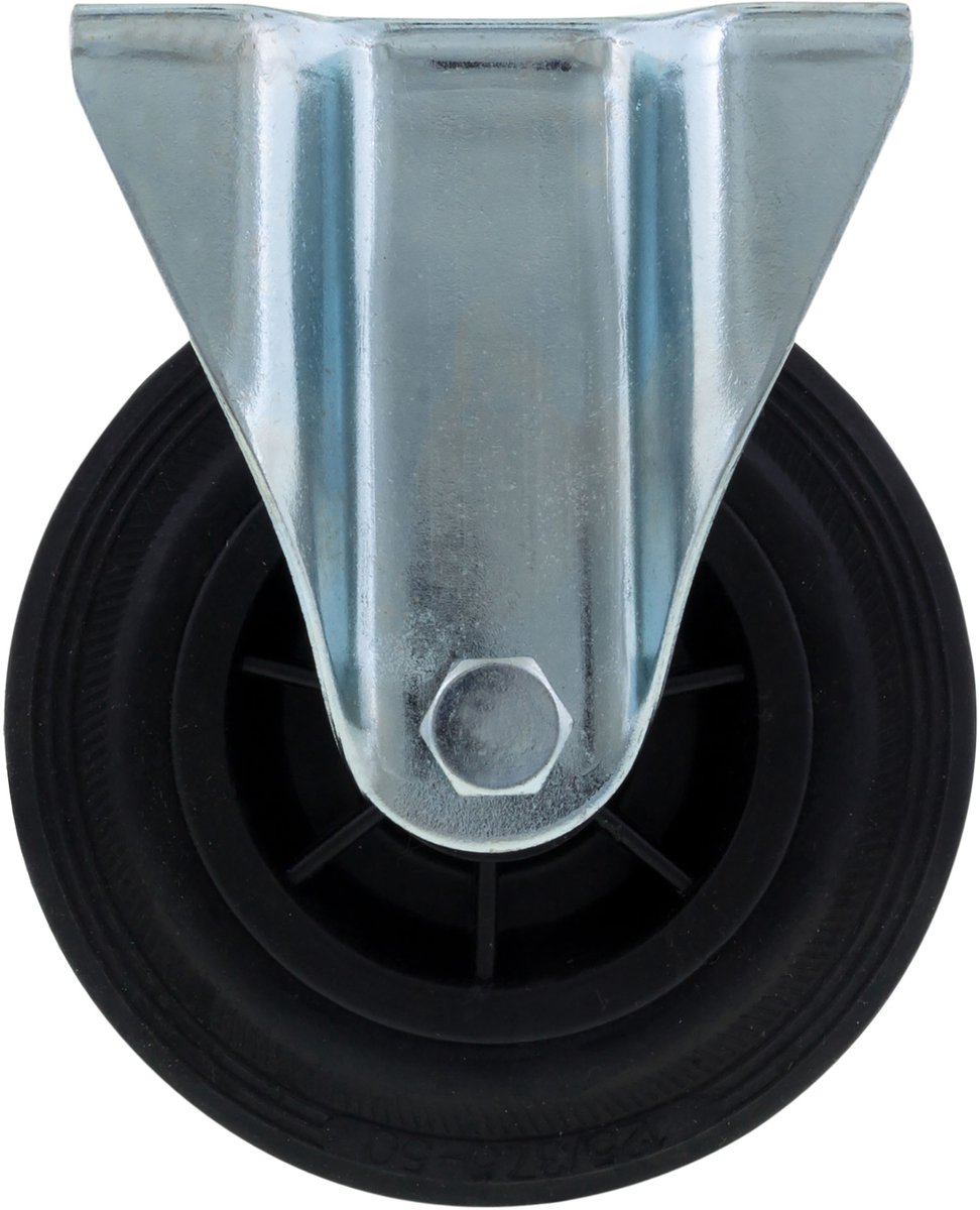 Transportbokwiel - glijlager - max 100 kg - 125 mm - verzinkt