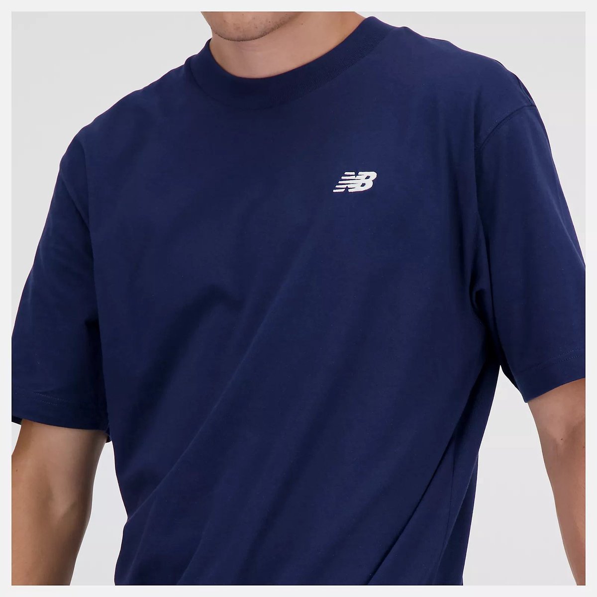 New Balance Sport Essentials Cotton T-Shirt Heren T-shirt Blauw