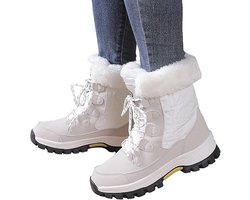 Snowboots Waterdichte -Warme Sneeuwlaarzen met Bontvoering - Antislip Voor Buiten - Halverwege Kuit - Comfortabel voor Wandelen-40 maat