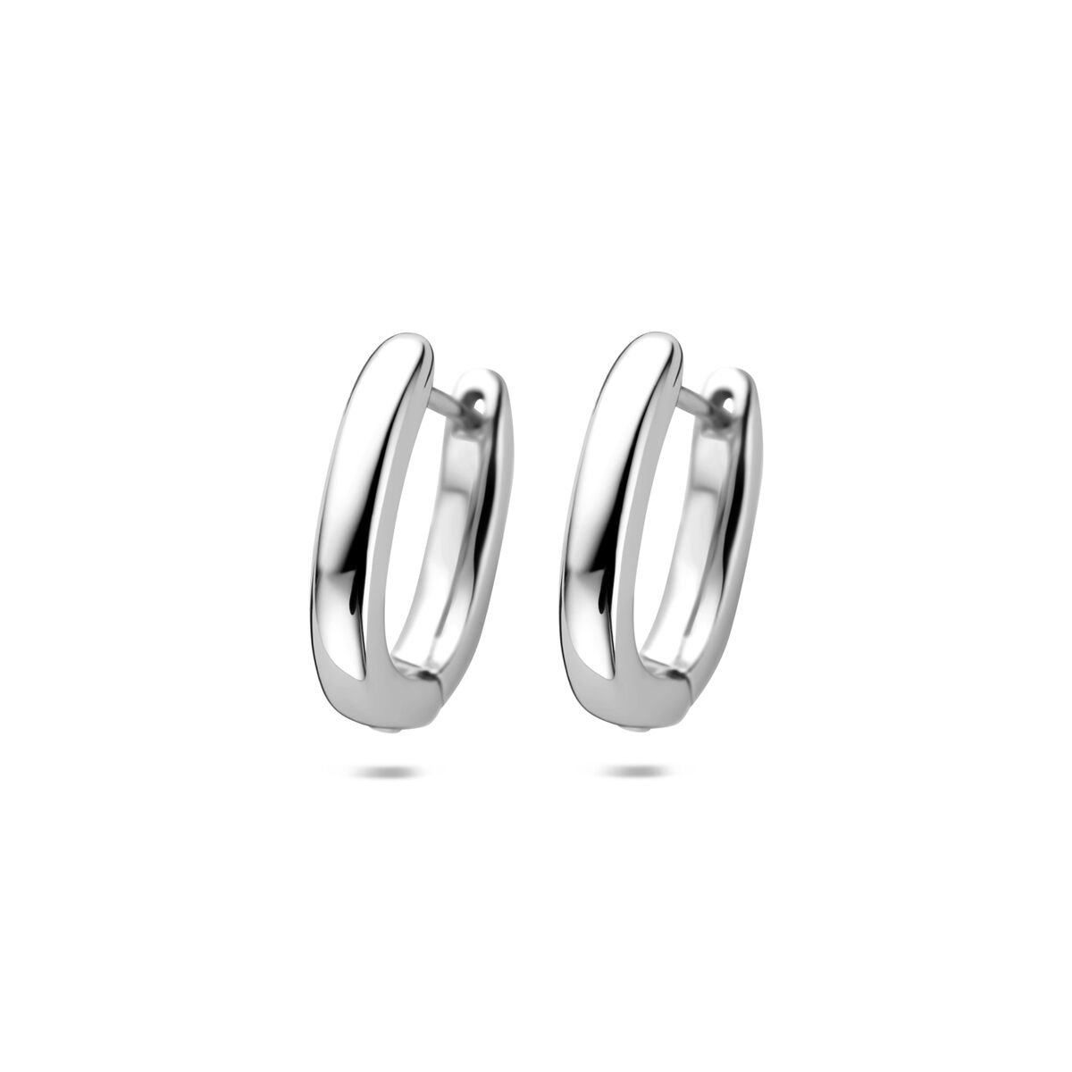 Zilveren gerhodineerde klapoorringen 18 mm - 1342108