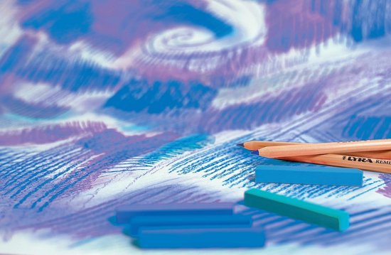 Zachte pastelkrijt set - 12 gesorteerde kleuren in kartonnen etui — afbeelding 5