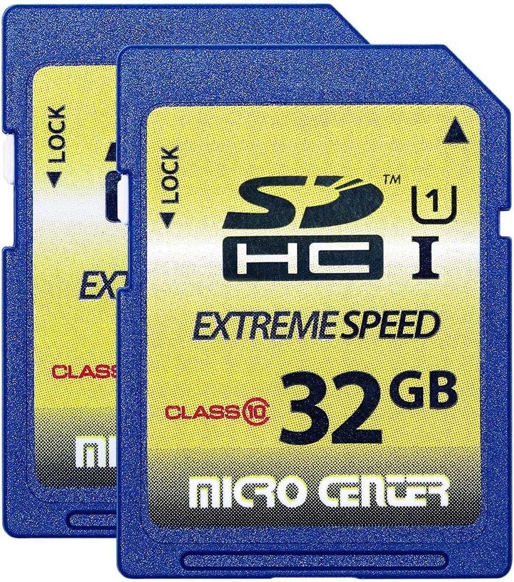 32GB Class 10 SDHC SD Card 2-Pack - Ideaal voor Foto's en Video's