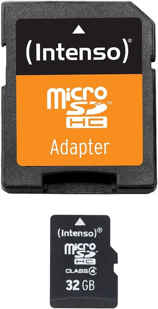 Micro SDHC Geheugenkaart 32GB Class 4 met SD-Adapter