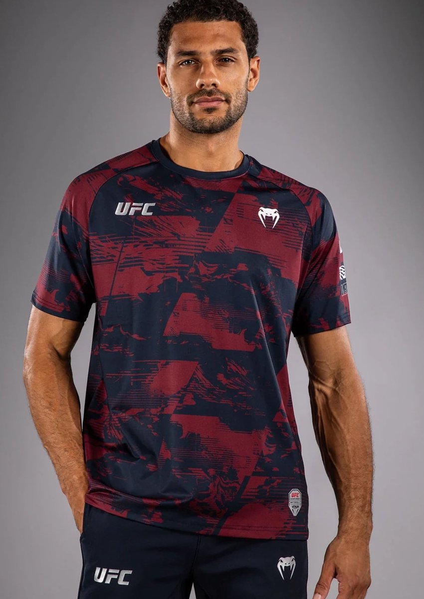 UFC Zenith x Venum Dry Tech T-shirt Marine Blauw en Bordeauxrood - XL