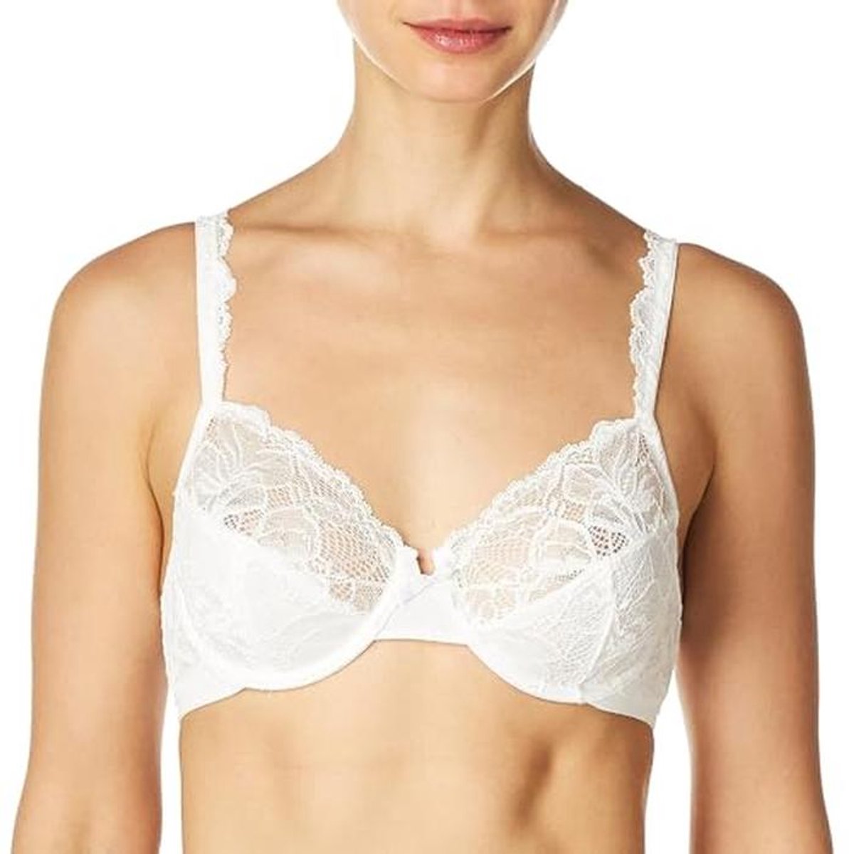 Lace beugelbeha zonder schuim, ondoorzichtig, Wit, 95C