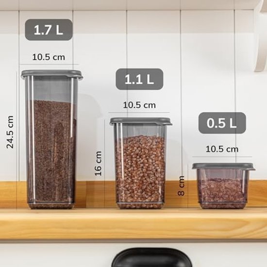 Shappy 6-delige waterdichte droogzakset, droge zakken, lichtgewicht, luchtdichte combo-set met 20 l, 15 l, 10 l, 8 l, 5 l, 3 l, zakken en lange verstelbare schouderriem voor varen, wandelen, kamperen