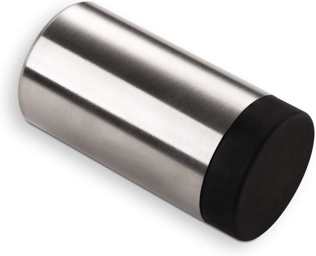 RVS Deurstopper Muurbevestiging met Rubberbuffer - Ø 30 mm