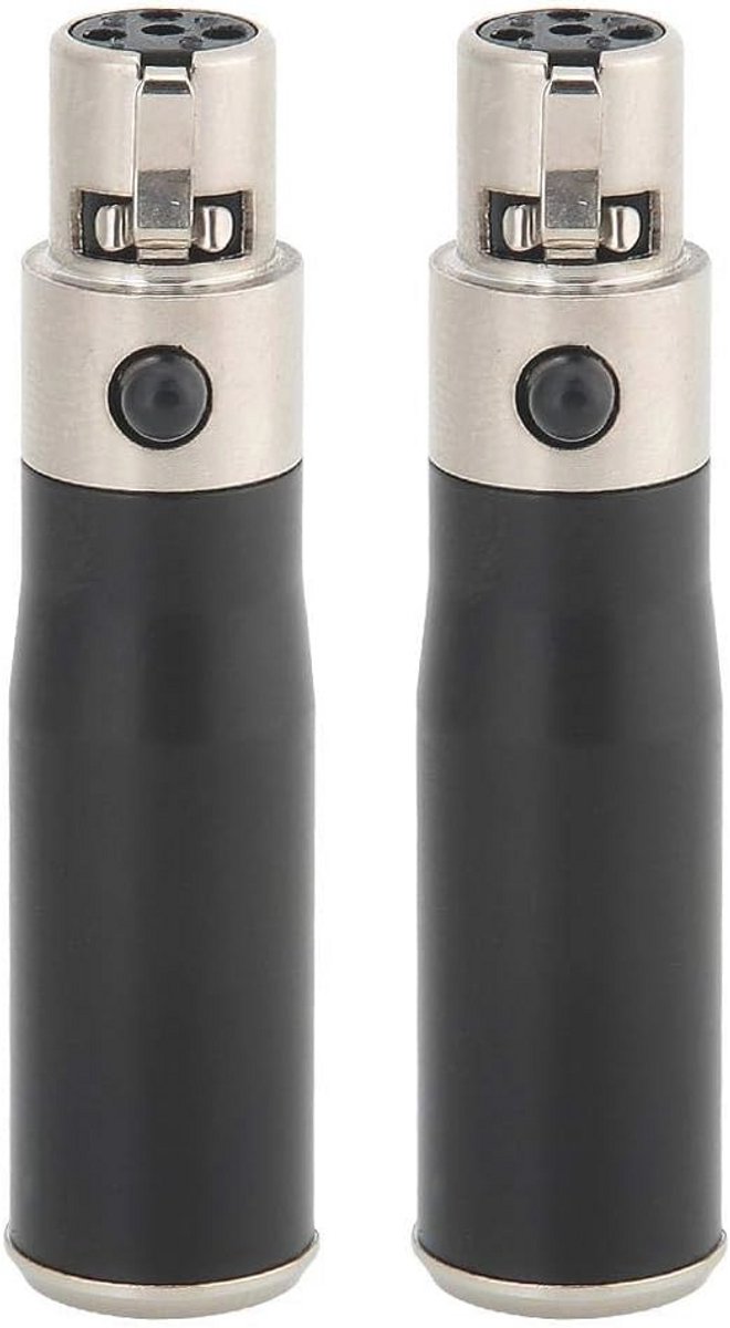 Mini XLR 3-pin naar Mini XLR 4-pin Audio Adapter - 2 Stuks