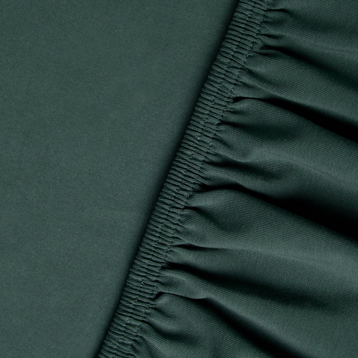 Kayori Shizu Topper Hoeslaken Jersey - 180x200-220cm - Matrasdikte 12 cm - Biologisch Katoen - Donkergroen