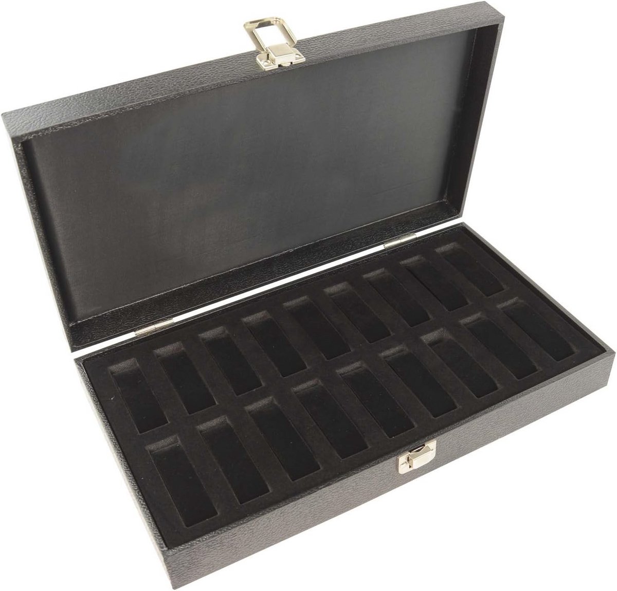 Display Case voor 18 Horloges en Armbanden - Luxe Kunstleer met Massief Deksel