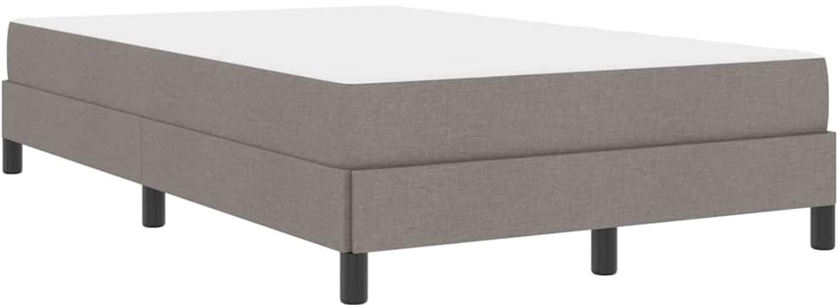 Tweepersoonsbed | Dubbelbed | Volwassenenbed | Boxspring bed met matras Taupe 120 x 190 cm Stof