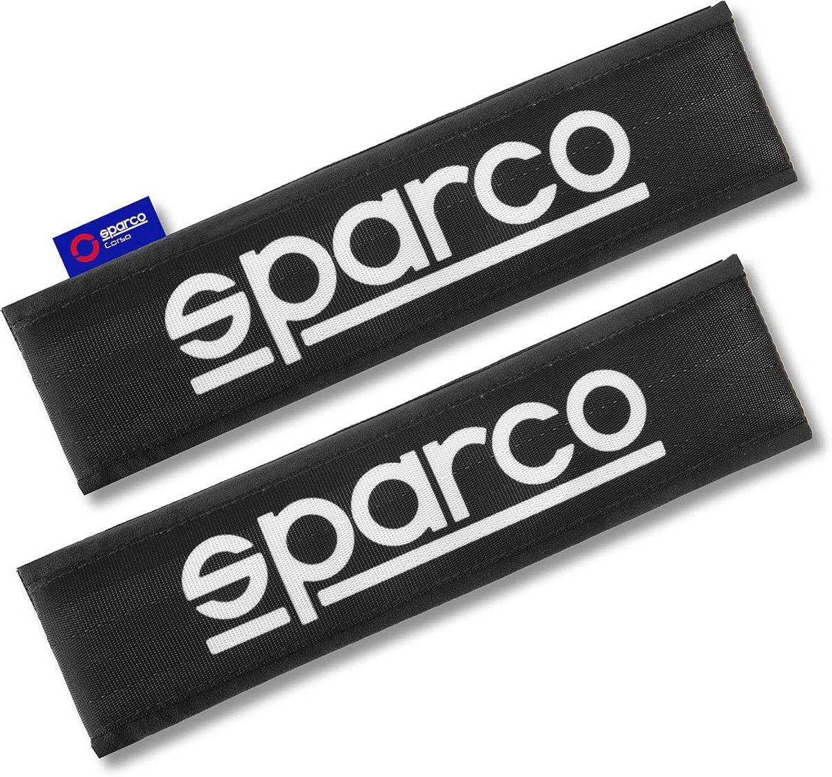 Set van 2 universele gordelpads - zwart - polyester - universeel