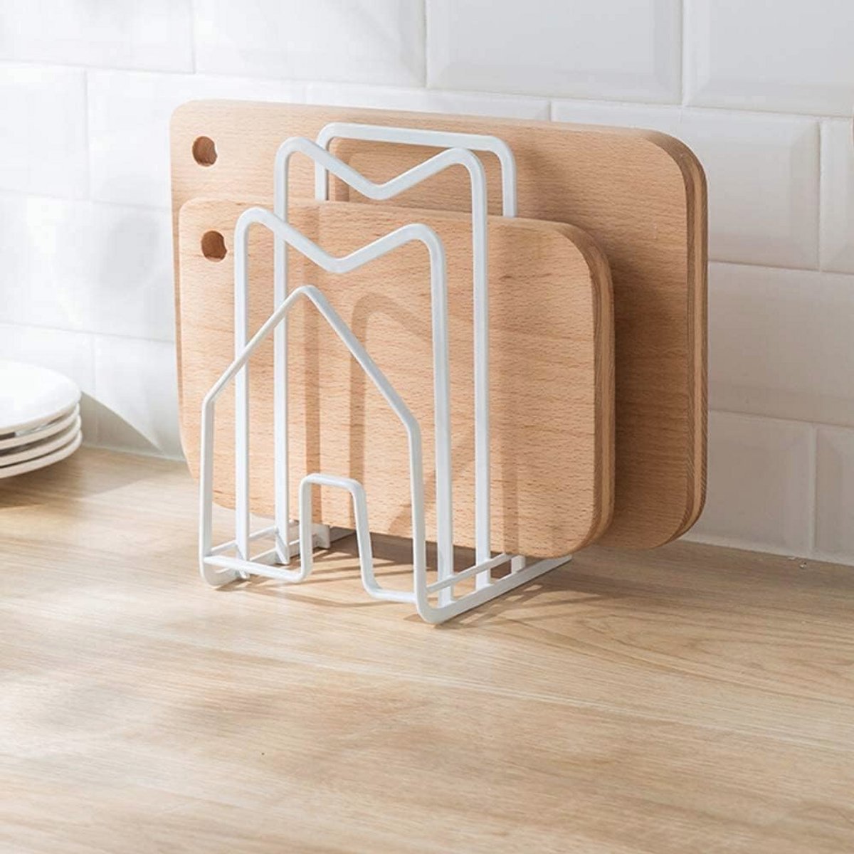 Snijplank Organizer Houder voor Keuken - RVS Rack voor Deksels en Snijplanken