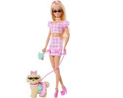 Barbie Twinning Looks – Modepop met Hondje in Gingham Outfit