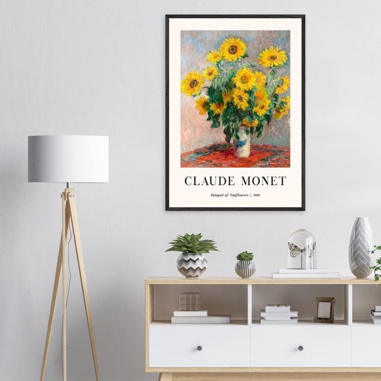 Affiche Claude Monet - Bouquet de Tournesols - 50x70 cm / 20x28″ - Décoration Salon - Décoration Chambre - Décoration - Décoration murale - Décoration murale Salon - Décoration murale Chambre - Décoration murale - Décoration murale Salon