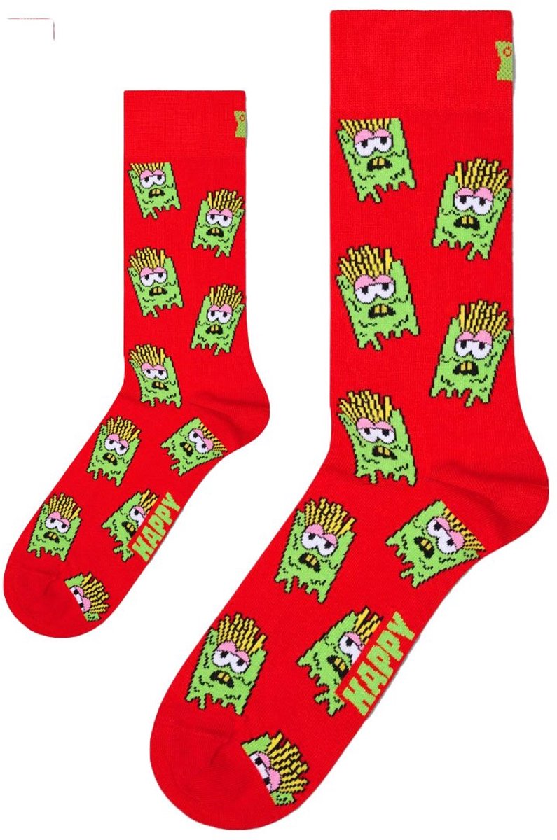 Zo Vader Zo Zoon/Dochter matching sokken Smelly Fries | 41 - 46 / 2-3 jaar | frietjes