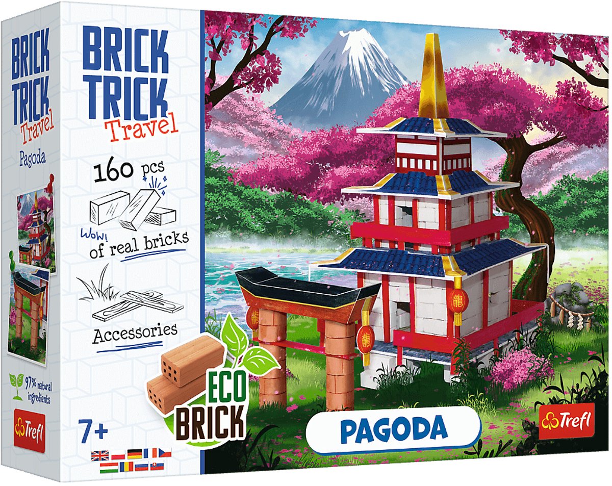 Brick Trick bouwset pagode - educatief speelgoed - reizen.