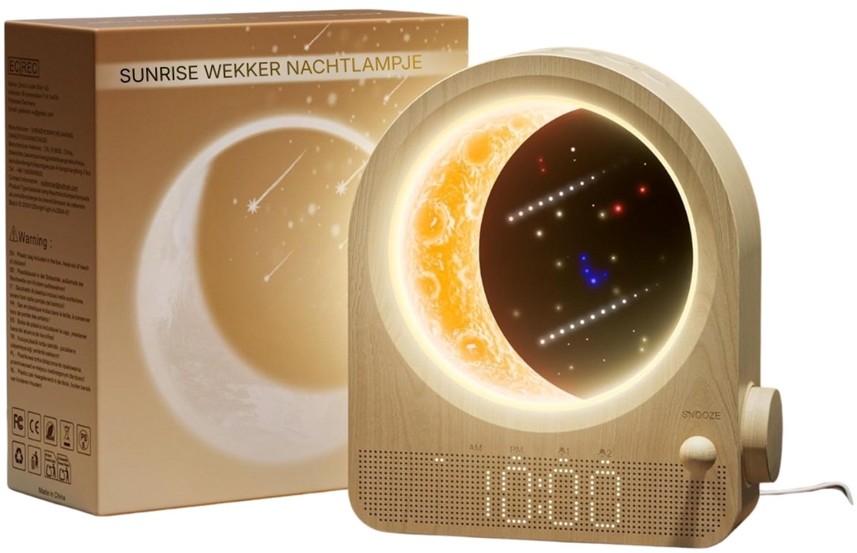 Wake Up Light - Met USB Oplaadpunt - Licht Wekker - Wekker Radio